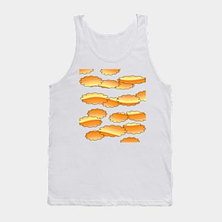 Orange wavy clouds - relaxing fun design Tank Top